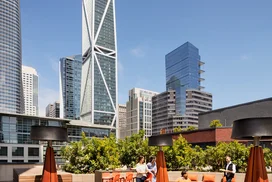 Outdoor terrace and barbecue area