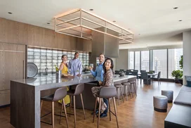 Demonstration kitchen and chef's table