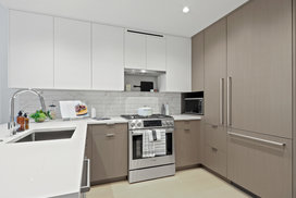 Open kitchen with custom cabinetry, premium stainless steel, gas appliances and flexible dining space