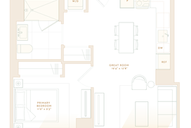 The Set 1 Bedroom Floorplan