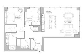 The Row Two Bedroom Floorplan
