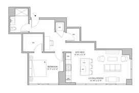 The Row One Bedroom Floorplans