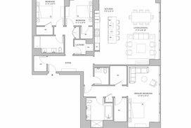 The Row Three Bedroom Floorplan