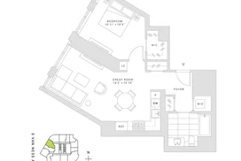 Fifteen Fifty San Francisco 1 Bedroom Floor Plan