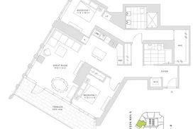 Fifteen Fifty San Francisco 2 Bedroom Floor Plan