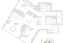 Fifteen Fifty San Francisco 2 Bedroom Floor Plan