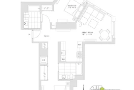 Fifteen Fifty San Francisco 1 Bedroom Floor Plan