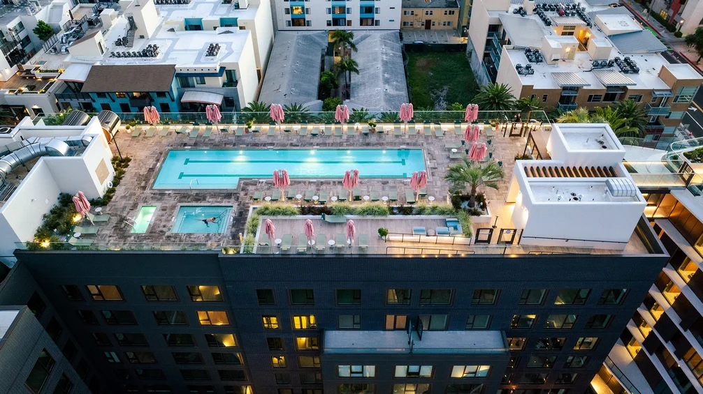 Rooftop pool deck