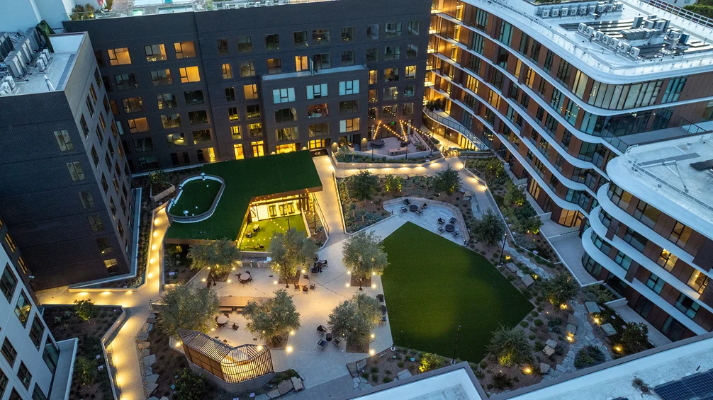 Aerial view of The Grove