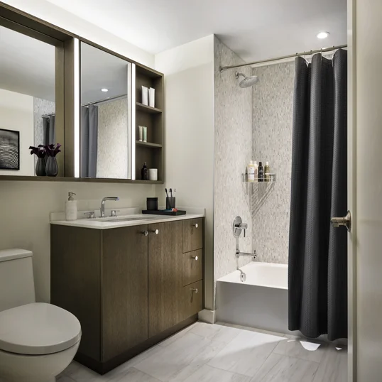 Imported Bianco Dolomite polished marble in bathrooms with marble mosaic feature walls.