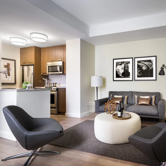 Light-filled living and dining areas are impeccably finished with the finest features.