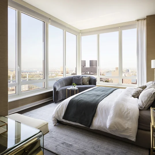 Expansive double-paned windows for maximum light, views, sound attenuation and energy efficiency.