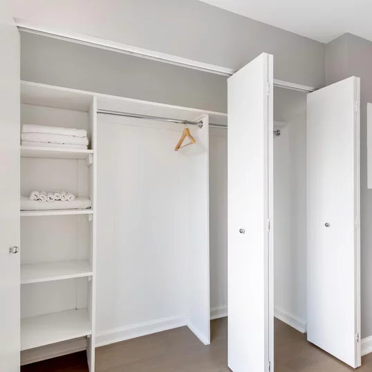 Ample closet space.