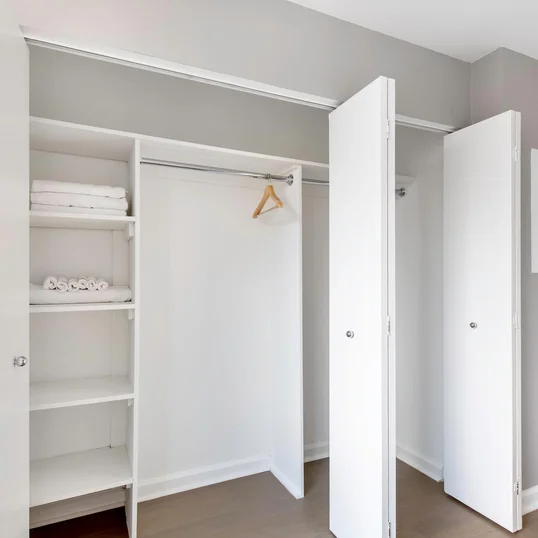 Generous closet space.