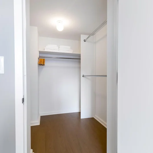 Generous walk in closets.