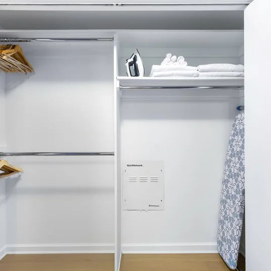 Generous closet space.