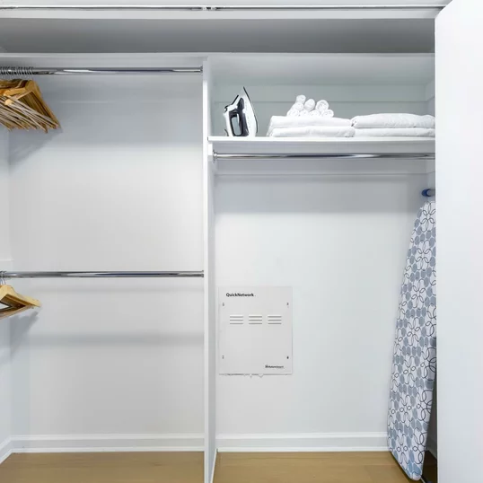 Generous closet space.