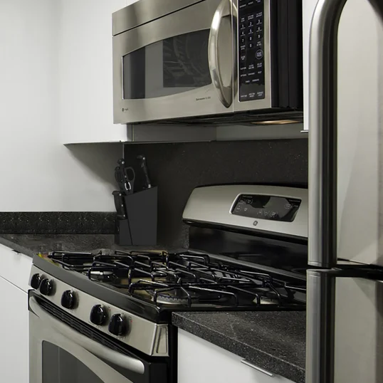 Gourmet kitchens.