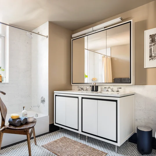 Imported Carrara marble bathrooms