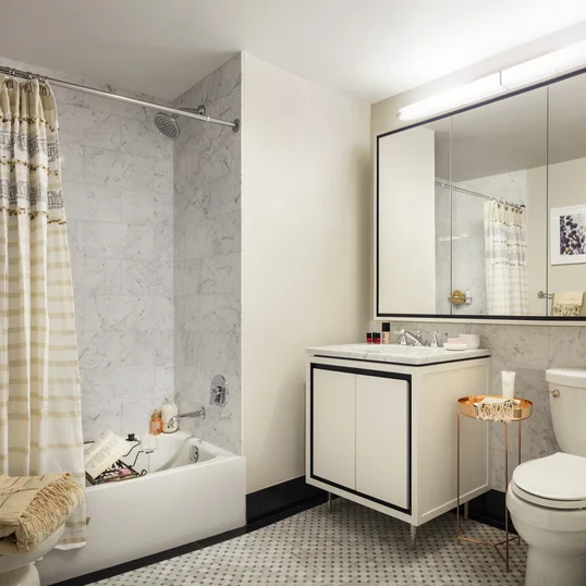 Imported Carrara marble bathrooms