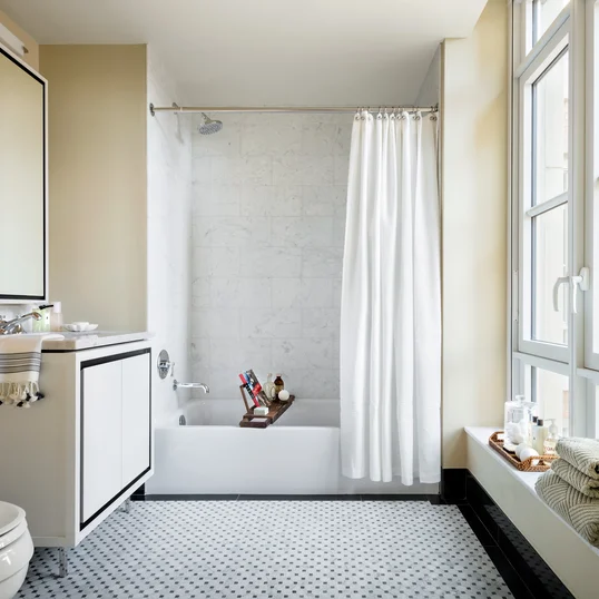 Imported Carrara marble bathrooms