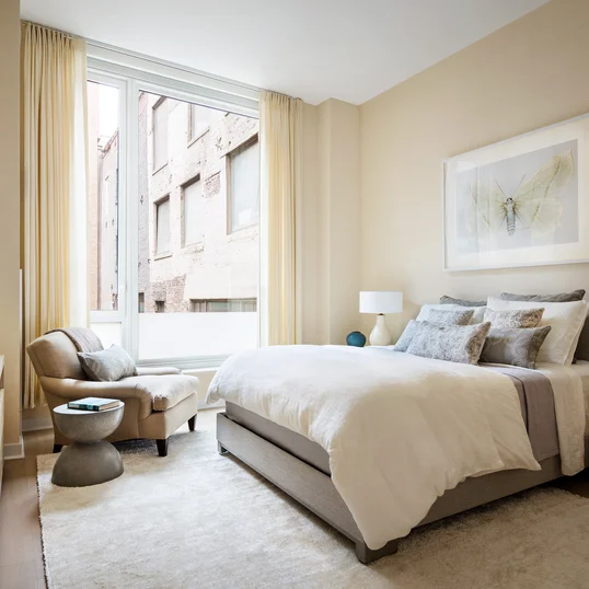 Open bedrooms with ample storage