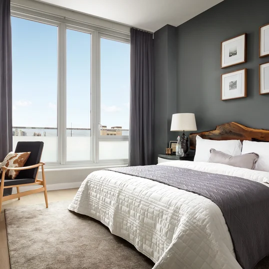 Expansive double paned windows