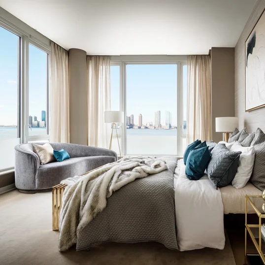 Open bedrooms with ample storage