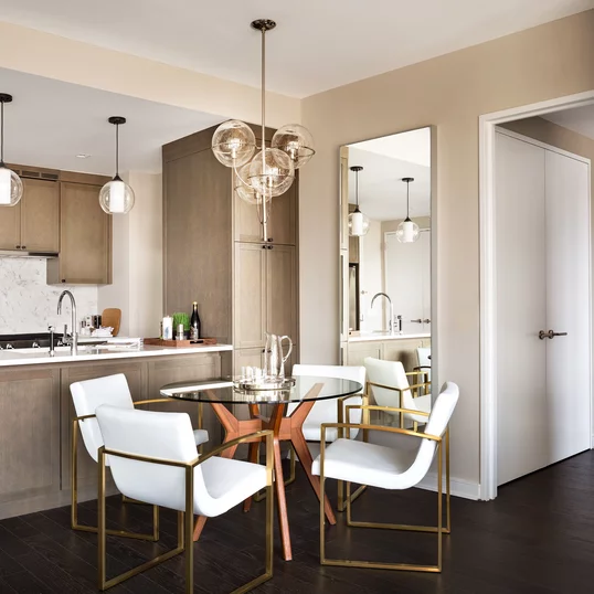 Stunning living areas with incredible views of New York City.