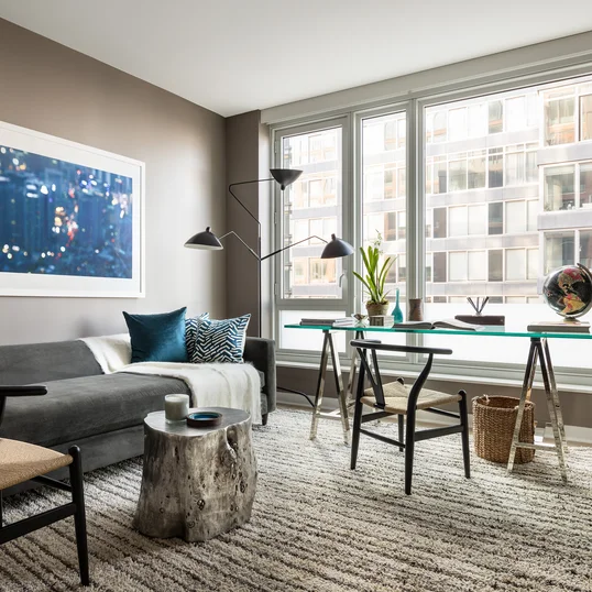 Expansive double paned windows