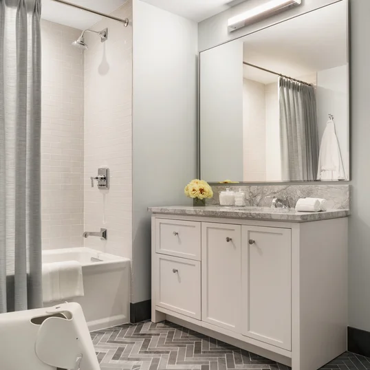 Extra bathrooms allows extra space and storage for family and guests.