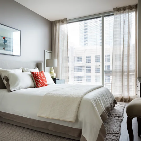 Large bedrooms with ample closet space