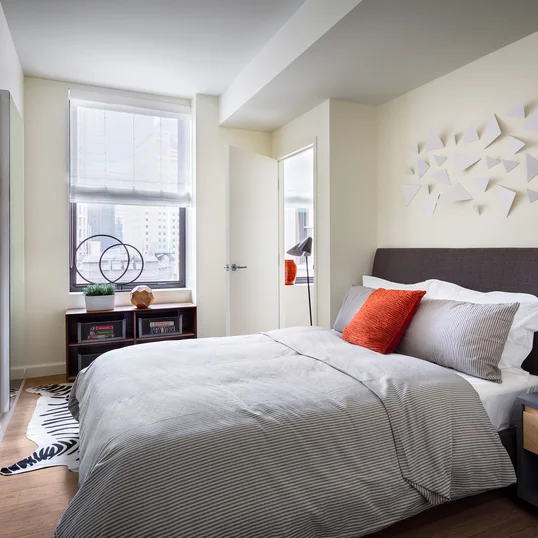 Second bedroom allows extra space and storage.