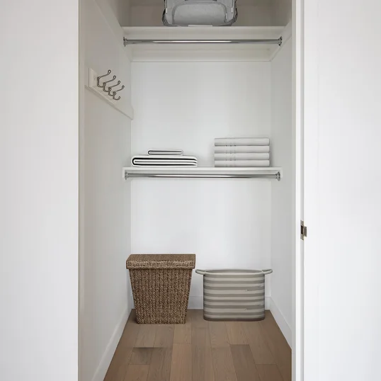 Generous closet space.