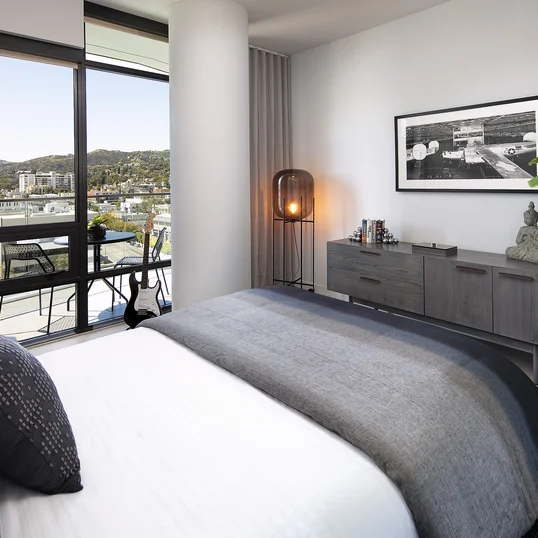 Large, open bedrooms with ample light and storage