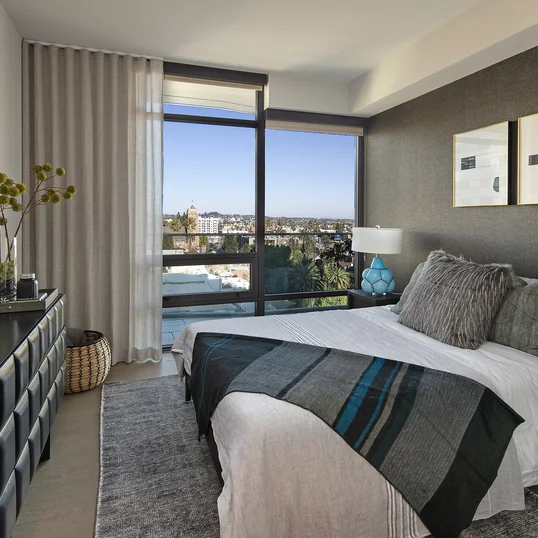 Large, open bedrooms with ample light and storage