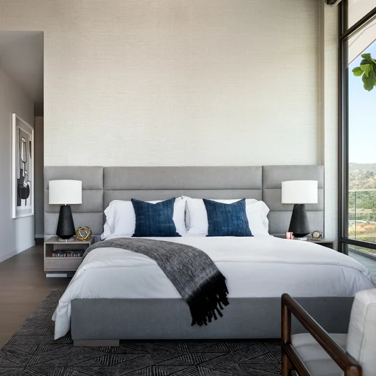 Large, open bedrooms with ample light and storage