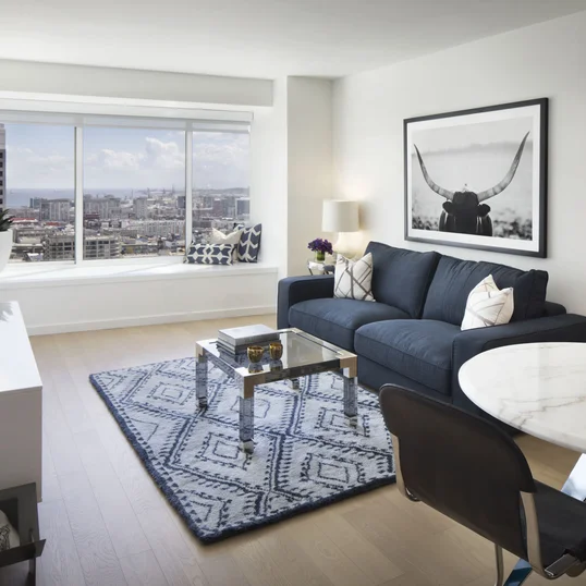 Enjoy city views from the comfort of home.