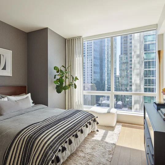 Wide-plank, white oak flooring throughout