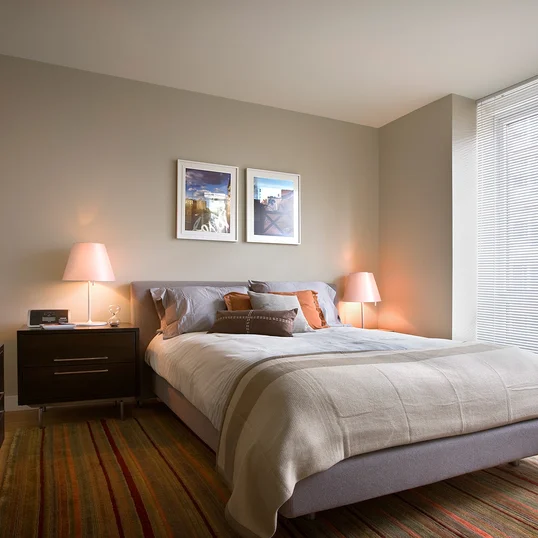 Large bedrooms with ample closet space.