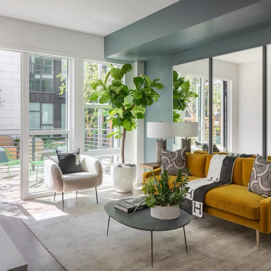 Great rooms include Nest thermostats with AC/heating along with floor-to-ceiling windows that maximize natural light.