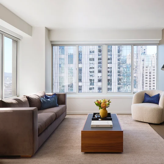 Enjoy city views from the comfort of home.