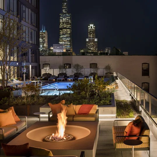 Enjoy the outdoor fire pit with friends.