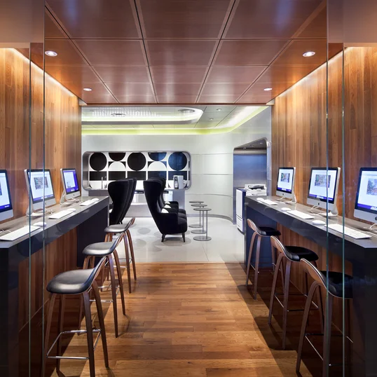 Tech center with coffee bar