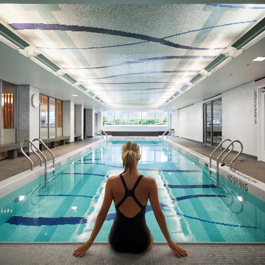 Heated swimming pool