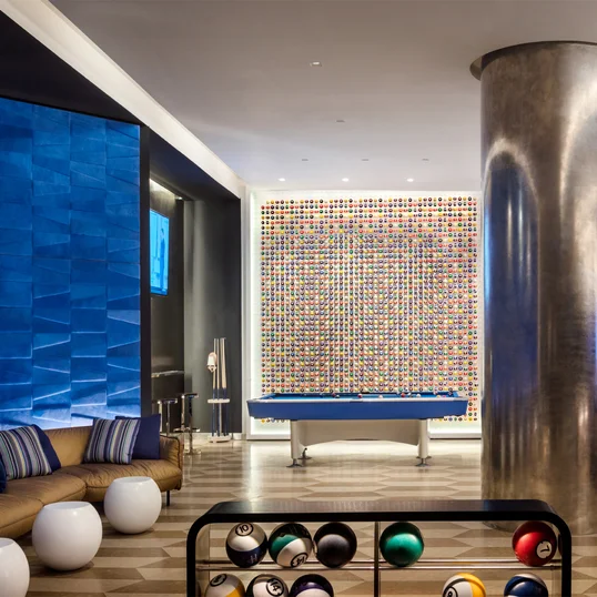 Residents-only entertainment room