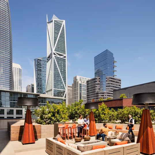 Outdoor terrace and barbecue area
