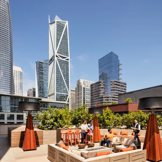 Outdoor terrace and barbecue area