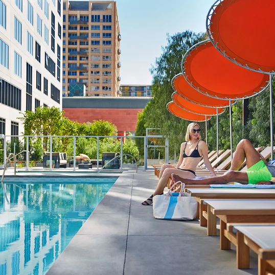 Go for a sunlit swim in the heated pool, or take a dip in the jacuzzi.