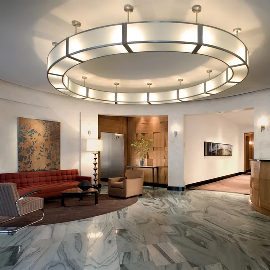 The lobby features a 24-hour concierge and doorman for 5-star service.